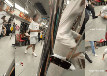 Another Kpod Zombie? – Man Stumbles and Falls Backward on MRT