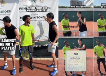 Serving Kindness: Shaheed Alam & TikToker Turn Tennis Match Into S$500 Donation for Migrant Workers