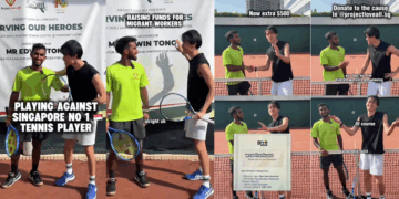 Serving Kindness: Shaheed Alam & TikToker Turn Tennis Match Into S$500 Donation for Migrant Workers