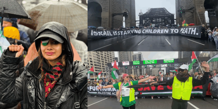 Donning an Eyepatch, Hannah Thomas Joins Greens MPs and Activists in Historic Sydney Harbour Bridge March