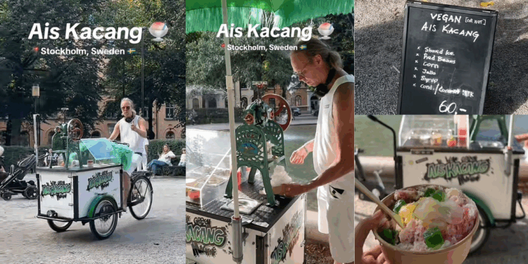 Swedish Man Falls for Ice Kacang, Now Selling It from a Bike Stall in Stockholm