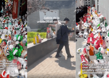 Dozens of Takeaway Bags Left Outside a Campus in China — Not One Goes Missing