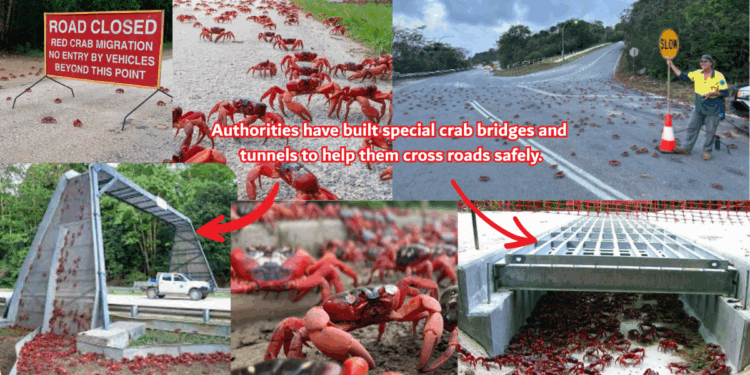 Millions of Red Crabs Paint Christmas Island Roads in a Sea of Scarlet