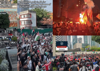 Thousands Rally Outside US Embassy in KL Over Global Sumud Flotilla Interception