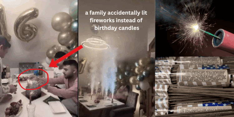 Family Mistakes Fireworks for Cake Candles — Chaos Erupts Immediately