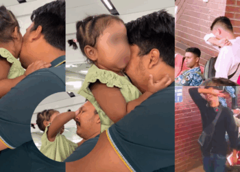Before the Boarding Gate: A Migrant Worker’s Tearful Goodbye to His Daughter