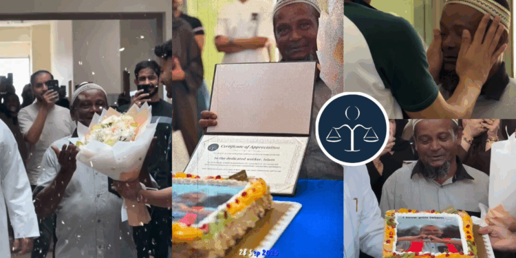 Tears and Cheers: University of Bahrain Students Bid Emotional Farewell to Bangladeshi Worker