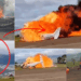 Plane Crashes, Bursts Into Fireball Seconds After Takeoff — Pilots Dead, Two Survive