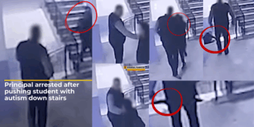 Principal Throws Student with Autism Down Stairs—CCTV Footage Captures Incident