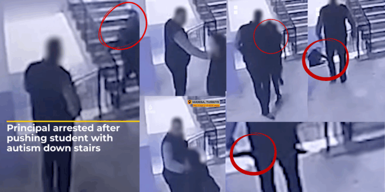 Principal Throws Student with Autism Down Stairs—CCTV Footage Captures Incident
