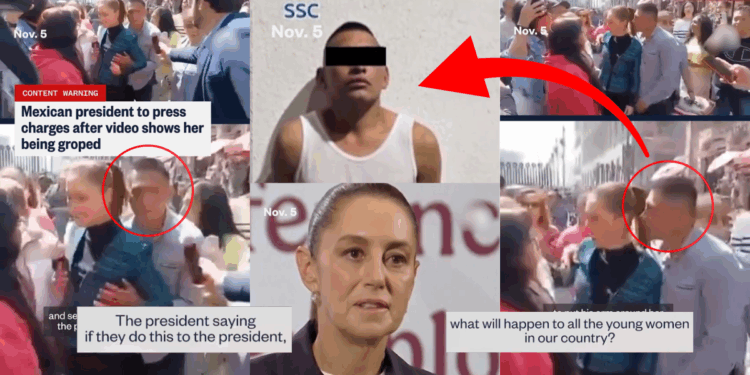 Mexico’s President Sheinbaum Presses Charges After Man Gropes Her Outside Presidential Palace
