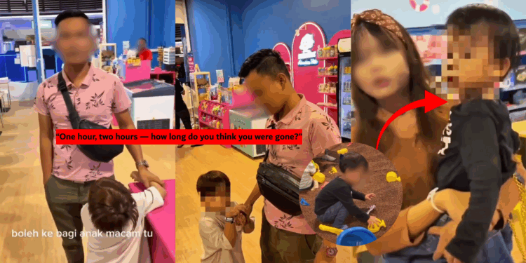 “I watched your child for two hours!” — Dad Leaves Child Alone in Mall Playground While Allegedly Cheating on Wife