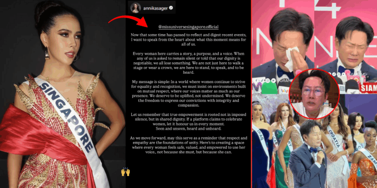 Miss Universe S’pore Calls for ‘Mutual Respect’ Amid Miss Mexico Incident and Thai Director’s Public Apologies