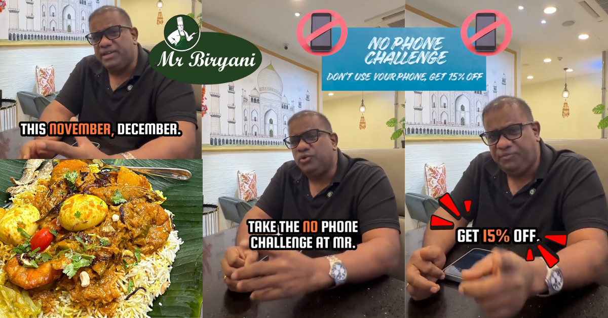 Mr. Biryani Launches Two-Month “No Phone Challenge” With 15% Off for Diners