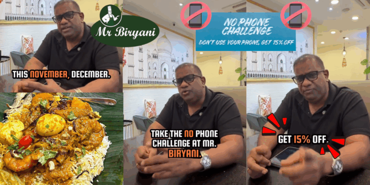 Mr. Biryani Launches Two-Month “No Phone Challenge” With 15% Off for Diners