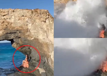 Tourist Narrowly Escapes Death After Huge Wave Hits Photo Spot In Egypt