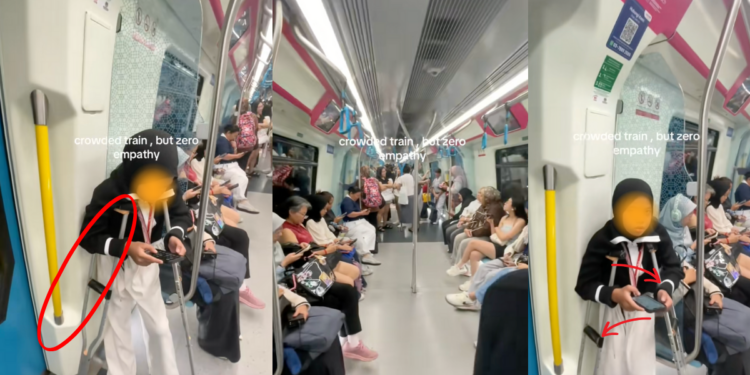 Teen with Crutches Left Standing as Passengers Ignore Her in MRT Women’s Carriage