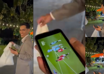 Wedding Day Priorities Questioned as Groom Glued to Football Match on Phone
