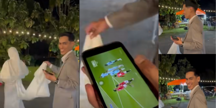 Wedding Day Priorities Questioned as Groom Glued to Football Match on Phone