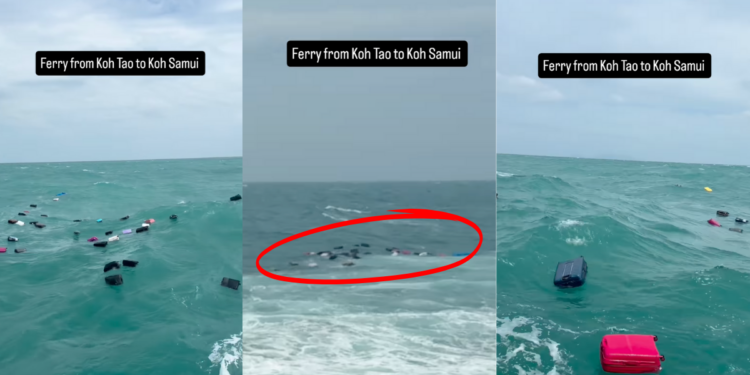 Tourists Lose Luggage to Rough Seas on Ferry Route of Thailand