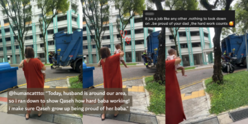 Singapore Mum Proudly Shows Baby Her Husband Working on Garbage Truck; Viewers React With Love