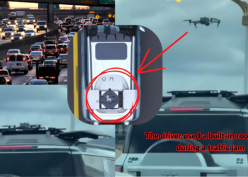 BYD SUV Uses Roof Drone to Check Traffic During Jam in China