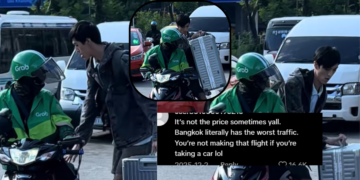 Bangkok Gridlock? Traveler Beats Traffic on Motorbike Carrying Huge Luggage