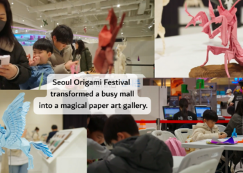 Paper Turns a Busy Seoul Mall Into an Art Space at Origami Festival