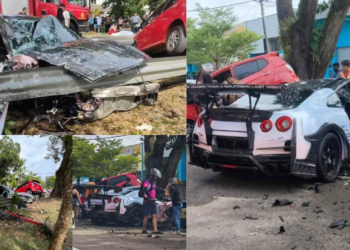 Nissan GT-R Loses Control in JB, Kills 2 in Multi-Vehicle Crash