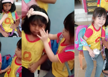 Two Young Friends Say Tearful Goodbye on Last Day of Year