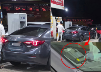 “Sabah! Sabah!” Another Alleged Singapore-Registered Car Tries to Fill RON95 Claiming to be from Sabah