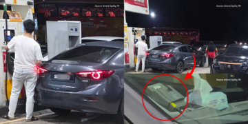 “Sabah! Sabah!” Another Alleged Singapore-Registered Car Tries to Fill RON95 Claiming to be from Sabah
