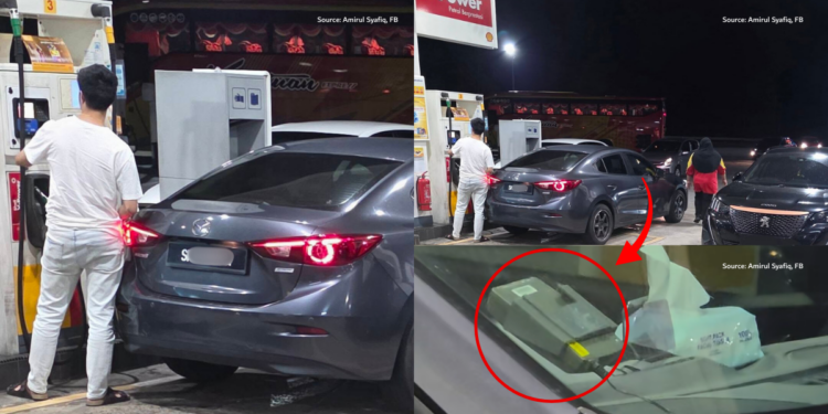 “Sabah! Sabah!” Another Alleged Singapore-Registered Car Tries to Fill RON95 Claiming to be from Sabah