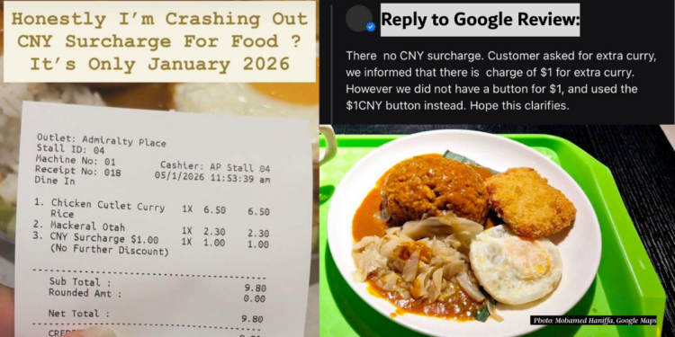 Stall at Admiralty Hawker Centre Clarifies ‘CNY Surcharge’ Incident—Charge was for Extra Curry