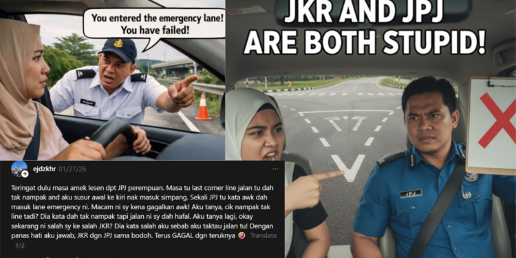 Malaysian Woman Says Argument With JPJ Officer Led to Failed Driving Test, Second Try Went Smoothly