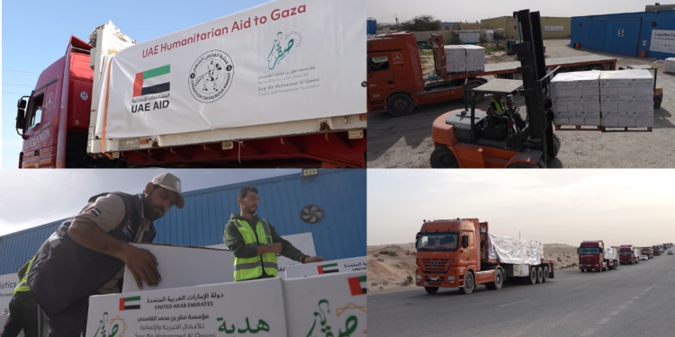 Ramadan relief – UAE delivers first batch of Saqr humanitarian aid to Gaza