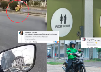 Russian Man Caught on Pattaya Traffic Island by Thai Taxi Rider