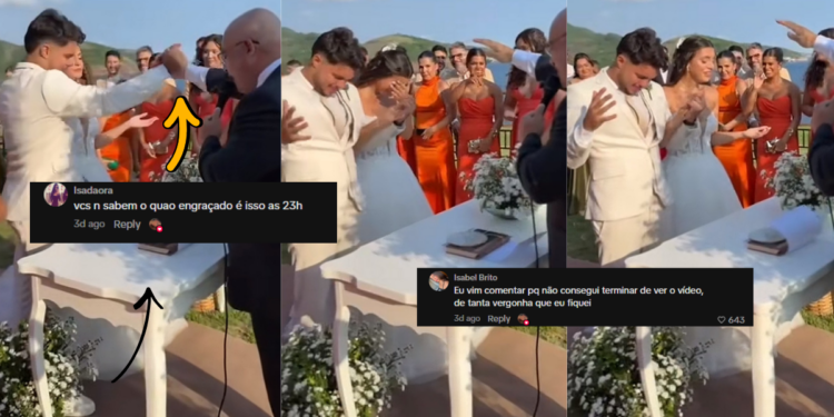 Funny Wedding Moment as Groom Misreads Pastor’s Blessing Gesture