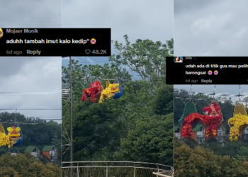 Lion Dancers Take To The Sky On Incredible High Altitude Ride