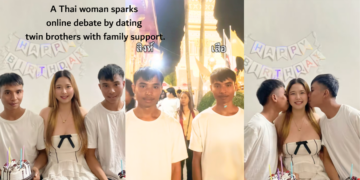 Online Debate, Thai Woman Dates Twin Brothers with Family Support