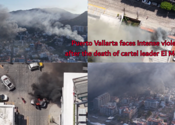 City under siege – Buildings, vehicles torched as Puerto Vallarta shuts down after Mexico’s top drug boss ‘El Mencho’ killed