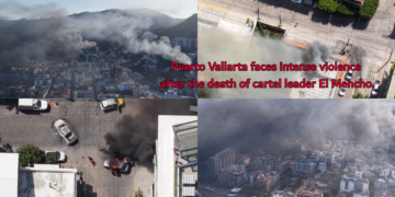 City under siege – Buildings, vehicles torched as Puerto Vallarta shuts down after Mexico’s top drug boss ‘El Mencho’ killed