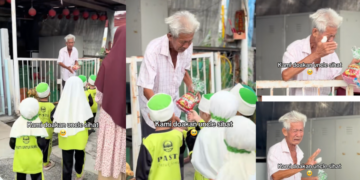 Elderly Man Cries When Muslim Children Visit His Home for Chinese New Year