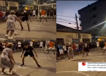 Elderly Brazilian Woman Stuns Crowd with Amazing Street Football Skills