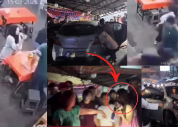 Drunk Driver Crashes Into Market Stalls in Indonesia
