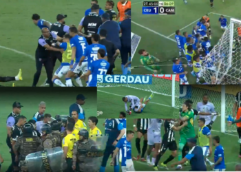 23 Players Sent Off After Huge Brawl in Cruzeiro vs Atlético Mineiro Final Match