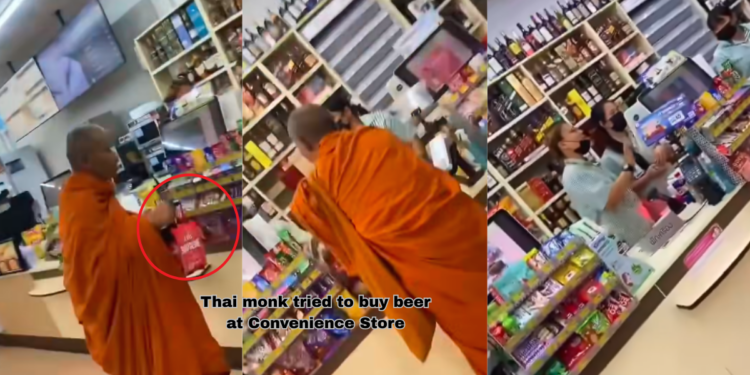 Thai Monk Criticized Online After Trying to Buy Beer at Convenience Store