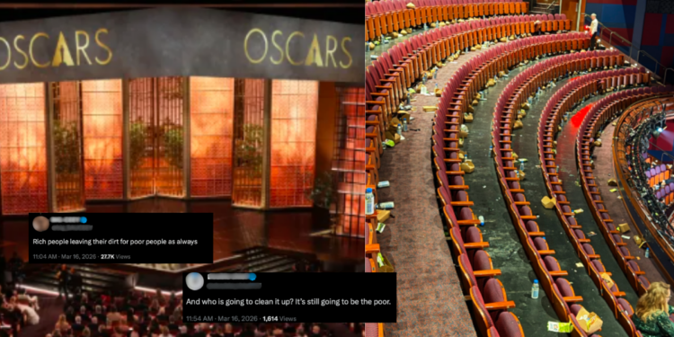 Oscars 2026 Photo Shows Messy Auditorium After Hollywood Gala