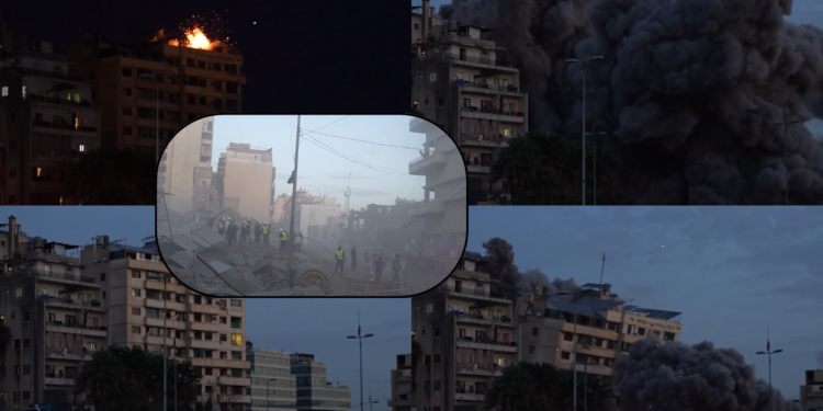 Beirut collapse – Residential building blows up in Bashoura neighbourhood after Israeli attack