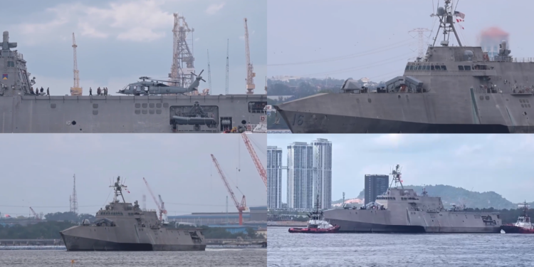 Military build-up – USS Tulsa combat ship seen in Singapore as US orders deployment of 2,500 marines to Middle East